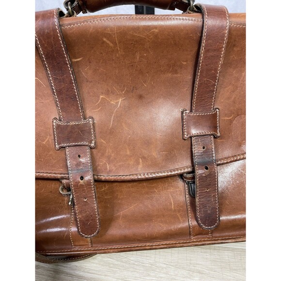 Vintage SCHLESINGER Messanger  Leather Bag. - Picture 13 of 14